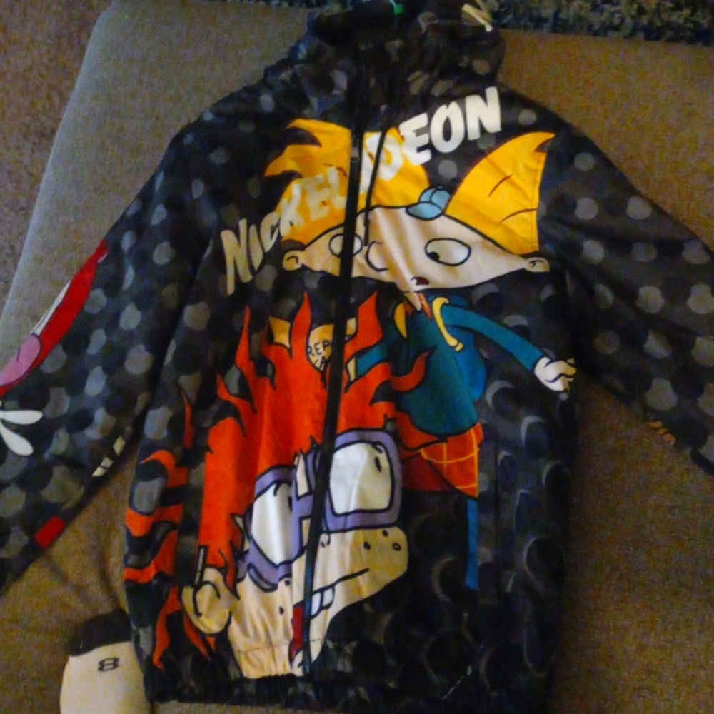 Adult small Members only x nickelodeon jacket